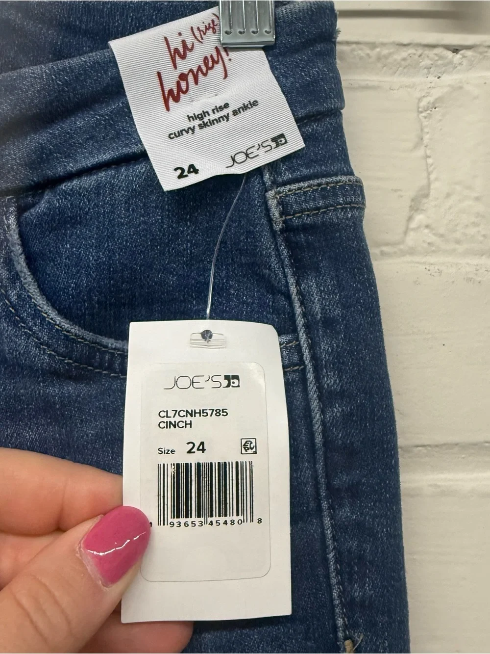 NWT Joe's Jeans High Rise Curvy Skinny Ankle Jean Size 24